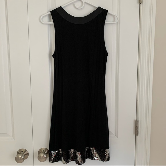 EXPRESS Dress - Black with black/silver sequins - Picture 2 of 6